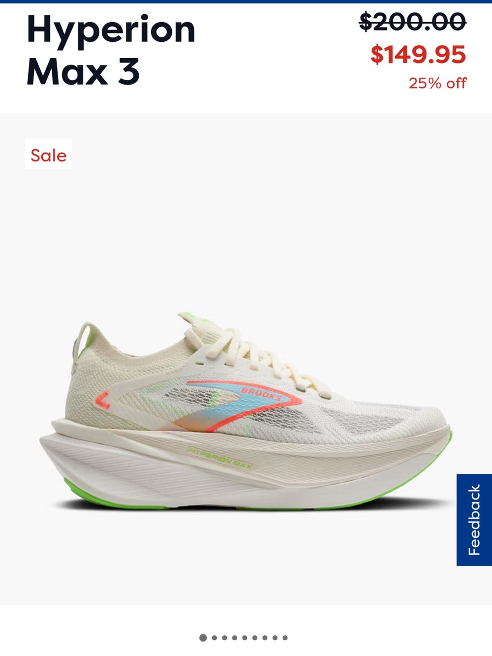 Brooks Women's White/Cream Running Shoes with Neon Green & Coral Accents - Picture 5 of 5